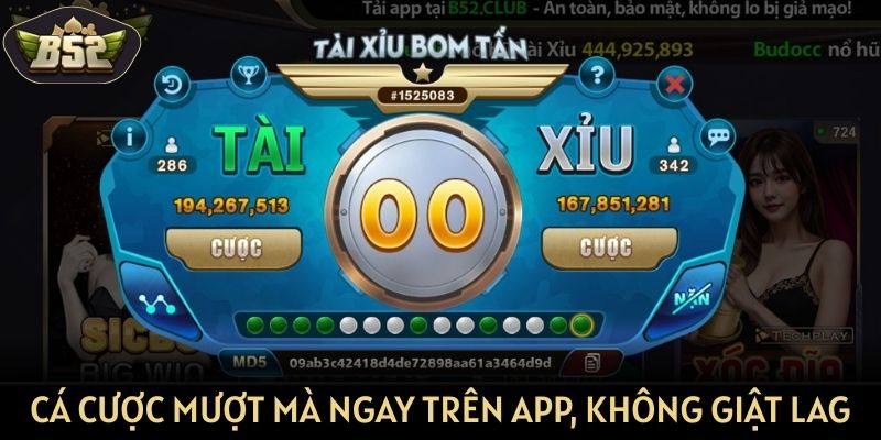 Cá cược mượt mà ngay trên app, không giật lag