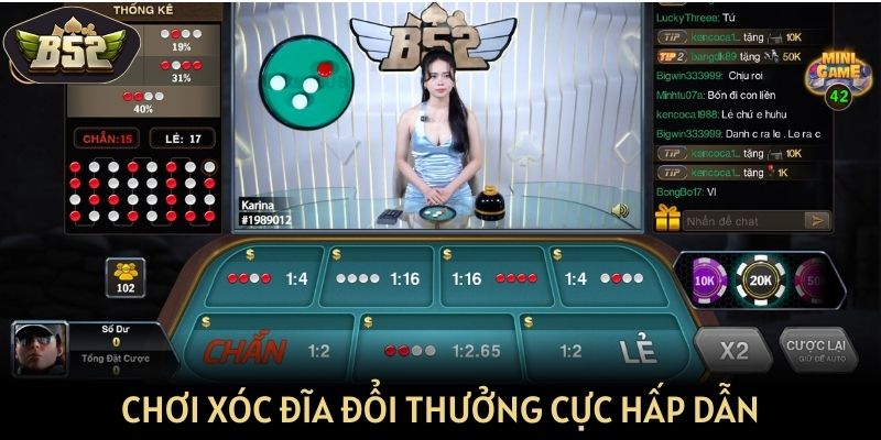 Chơi xóc đĩa đổi thưởng cực hấp dẫn tại cổng game