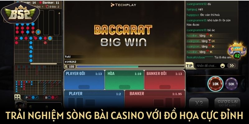 Trải nghiệm sòng bài casino với đồ họa cực đỉnh